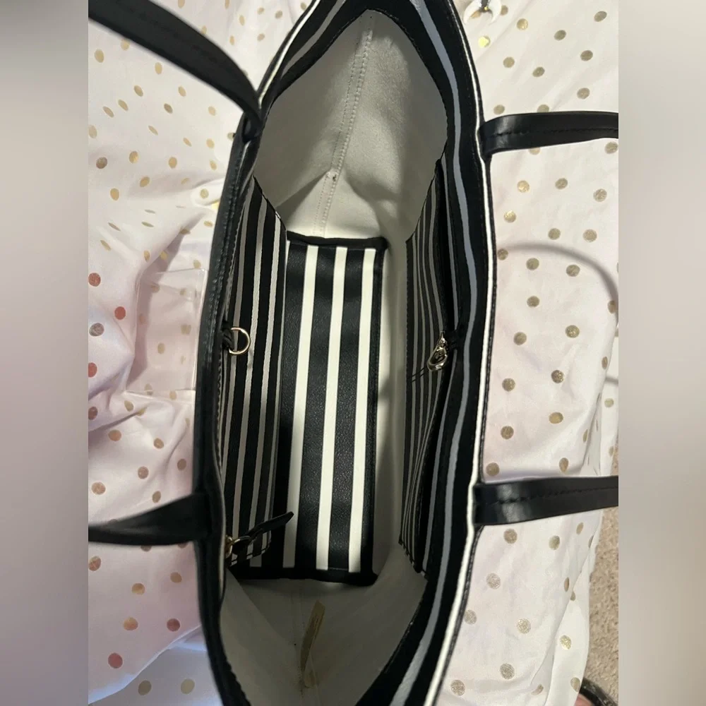 Kate Spade Tote - Blk/White/Hot Pink (Multi Color) EUC